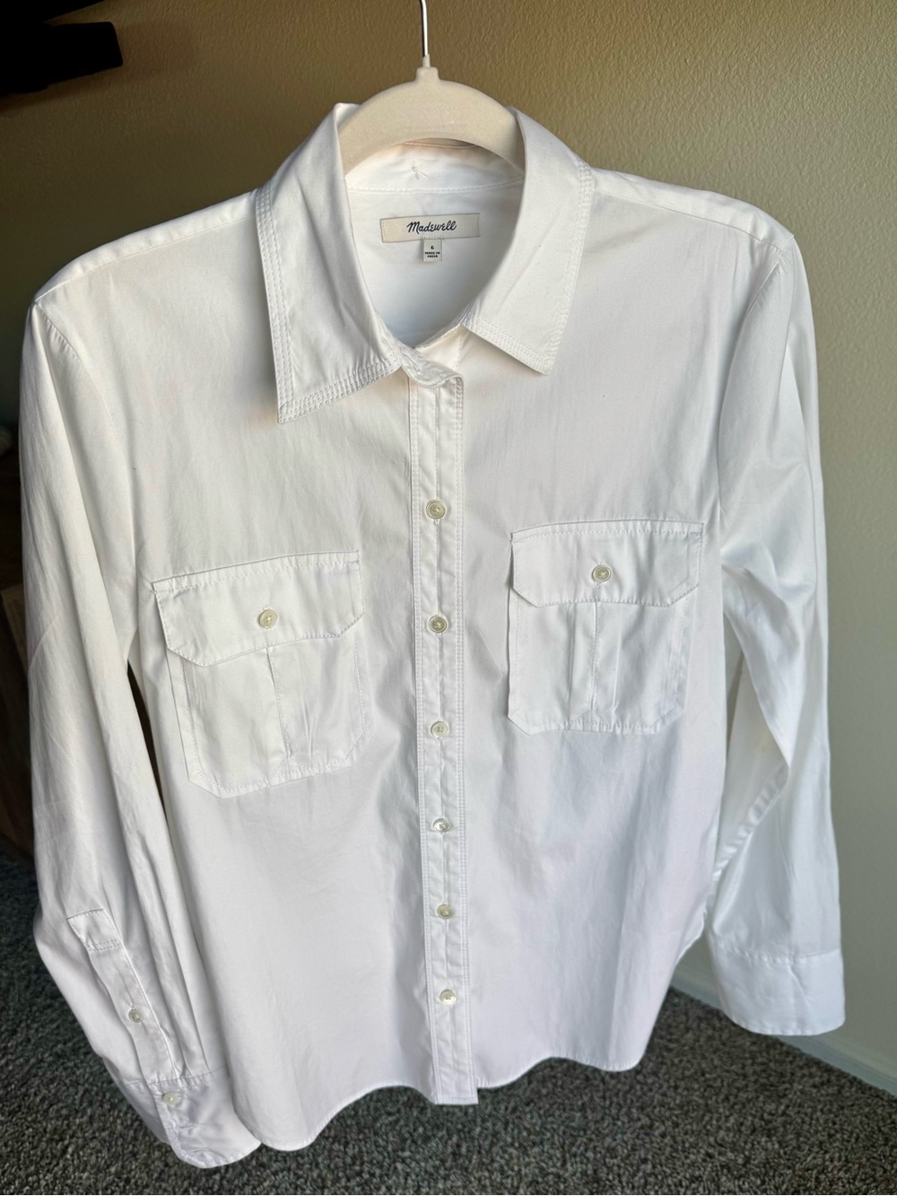 White button down